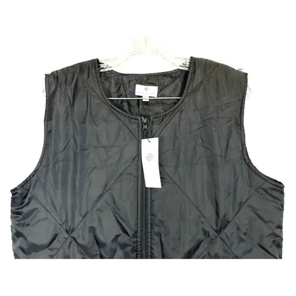 Socialite Quilted Puffer Full Zip Vest Size Small/Medium Black Lightweight NWT - Picture 3 of 8